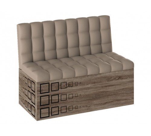 Кухонный диван Budunov Group Денвер Дуб Сонома трюфель / Серо-бежевый, экокожа Дуб Сонома трюфель / Серо-бежевый, экокожа