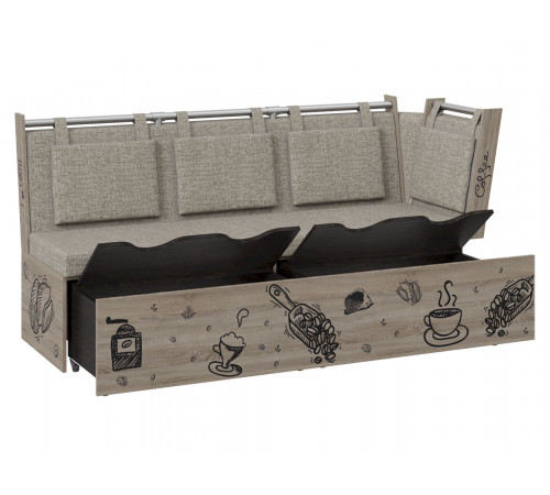 Кухонный диван Budunov Group Риккардо Дуб сонома трюфель / Бежевый, ткань Дуб сонома трюфель / Бежевый, ткань