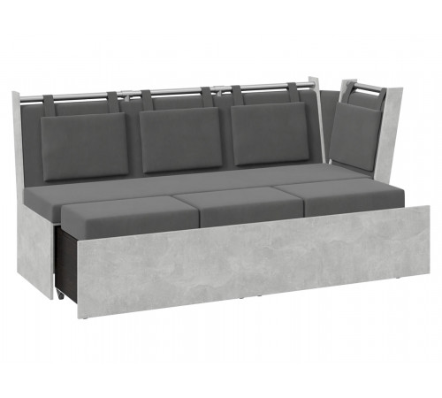 Кухонный диван Budunov Group Риккардо Ателье светлый / Серый, ткань Ателье светлый / Серый, ткань