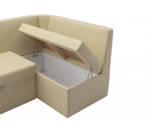 Кухонный диван Салотти Густаво, Гринвич Бежевый, экокожа Бежевый, экокожа