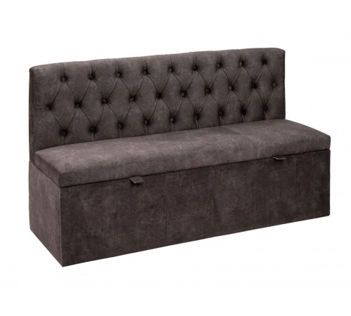 Кухонный диван Budunov Group Никола Темно-серый, велюр Темно-серый, велюр