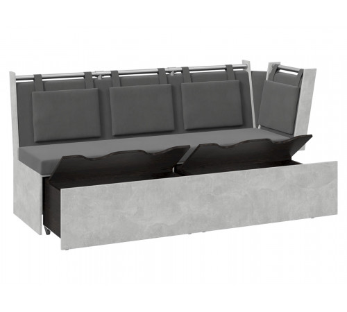Кухонный диван Budunov Group Риккардо Ателье светлый / Серый, ткань Ателье светлый / Серый, ткань