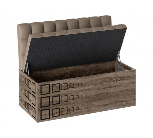 Кухонный диван Budunov Group Денвер Дуб Сонома трюфель / Серо-бежевый, экокожа Дуб Сонома трюфель / Серо-бежевый, экокожа