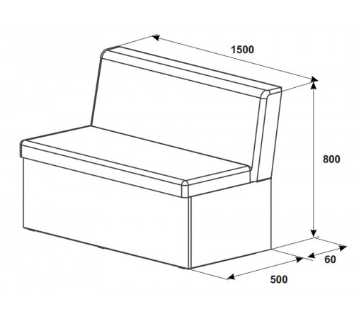 Кухонный диван Budunov Group Никола Темно-серый, велюр Темно-серый, велюр