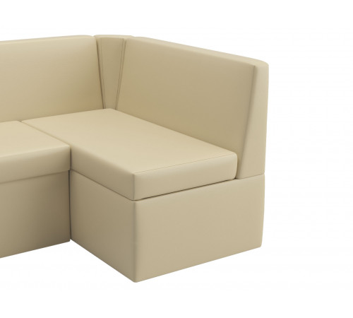 Кухонный диван Салотти Густаво, Гринвич Бежевый, экокожа Бежевый, экокожа
