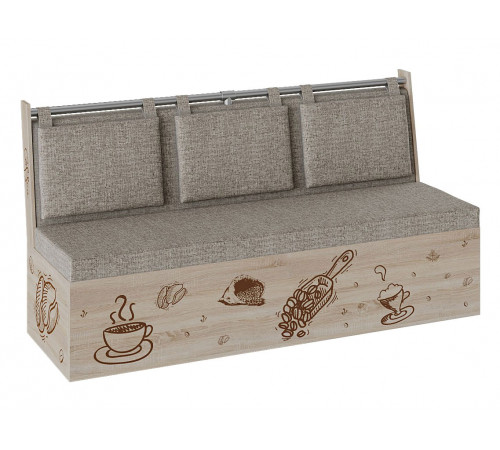 Кухонный диван Budunov Group Риккардо Дуб сонома / Бежевый, ткань Дуб сонома / Бежевый, ткань
