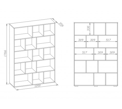Стеллаж Сокол СТ-15 Белый Белый