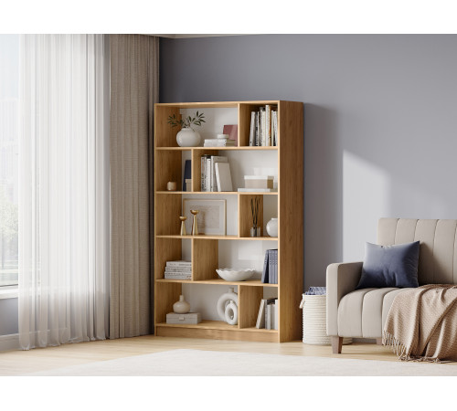 Стеллаж Правила мебели Юджин Дуб Крафт Стандарт