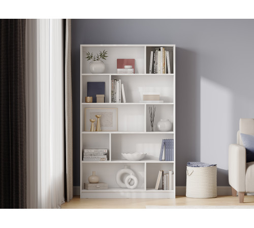 Стеллаж Правила мебели Юджин Белый Стандарт