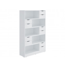 Стеллаж Правила мебели Юджин Белый С ящиками