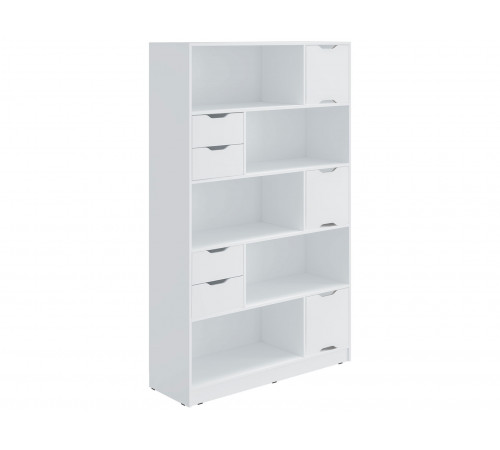 Стеллаж Правила мебели Юджин Белый С дверцами и ящиками