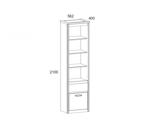 Стеллаж Анрэкс Джаз Каштан Найроби / Оникс Каштан Найроби / Оникс