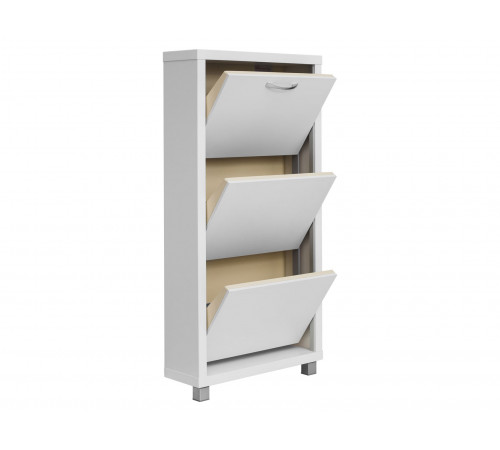 Обувница IRONNORI Люкс 3 Белый шагрень Белый шагрень