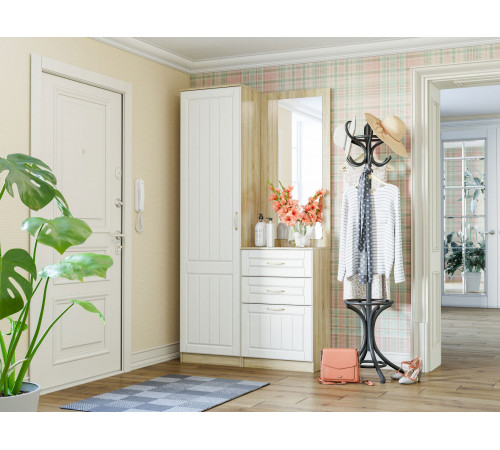 Обувница Сильва Оливия Лайт Дуб Сонома / Белое дерево Дуб Сонома / Белое дерево