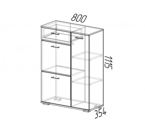 Обувница Эра Алиса Венге / Лоредо Венге / Лоредо