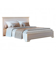 Двуспальная кровать Кураж Сиена ПМ Бодега белый, патина золото 160х200 см