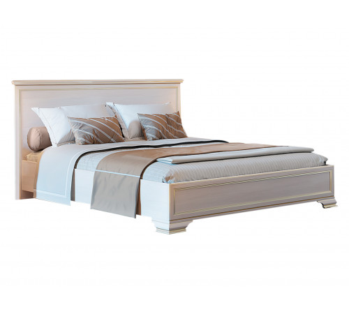 Двуспальная кровать Кураж Сиена ПМ Бодега белый, патина золото 160х200 см