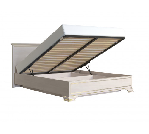 Двуспальная кровать Кураж Сиена ПМ Бодега белый, патина золото 160х200 см