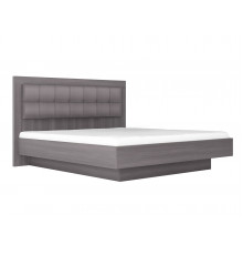 Двуспальная кровать Кураж Парма Нео Делюкс ПМ Лиственница темная / Экокожа дила 140х200 см