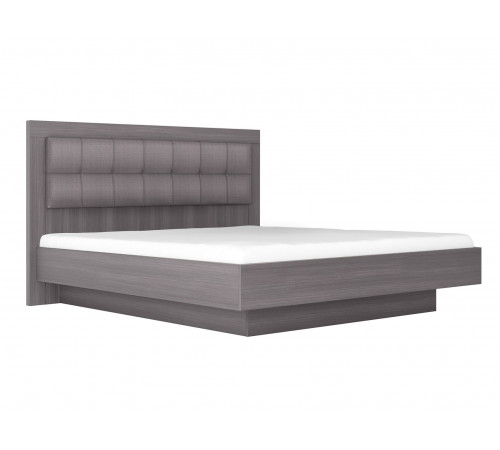 Двуспальная кровать Кураж Парма Нео Делюкс ПМ Лиственница темная / Экокожа дила 180х200 см