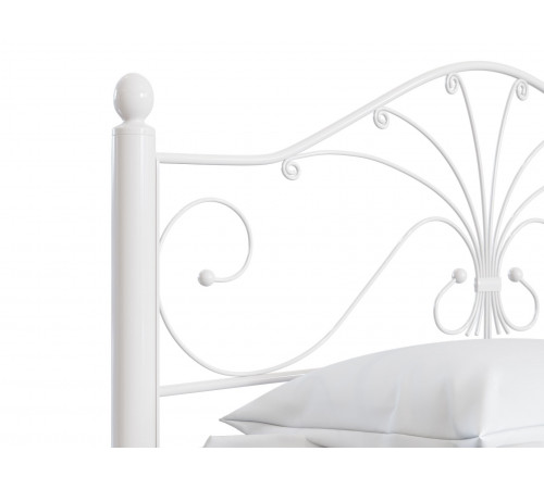 Двуспальная кровать Форвард-мебель Синди Кремово-белый, металл 140х200 см