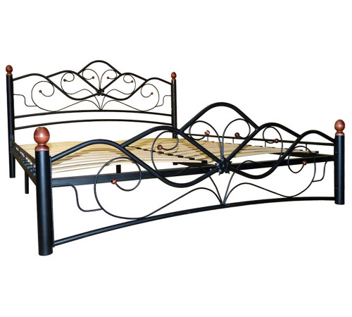 Двуспальная кровать Форвард-мебель Влада Черный, металл 160х200 см