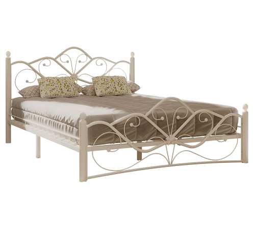 Двуспальная кровать Форвард-мебель Влада Кремово-белый, металл 180х200 см