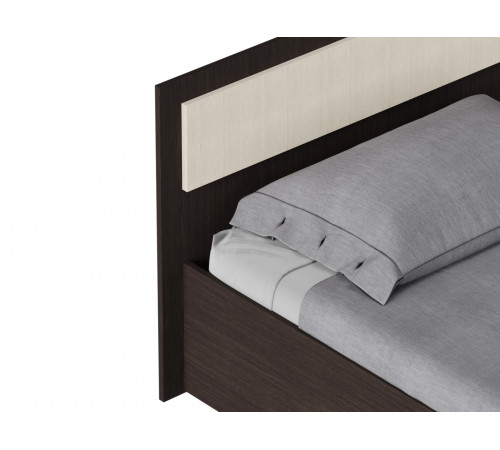 Двуспальная кровать BTS Фиеста Венге / Лоредо С основанием настил 120х200 см