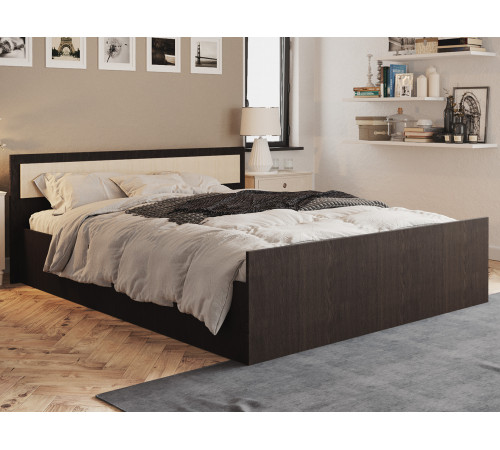 Двуспальная кровать BTS Фиеста Венге / Лоредо С реечным основанием 140х200 см