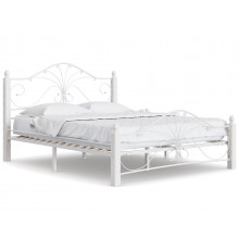 Двуспальная кровать Форвард-мебель Синди Кремовый, металл / Белый, массив 140х200 см