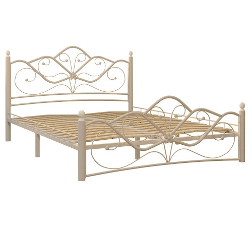 Двуспальная кровать Форвард-мебель Влада Кремово-белый, металл 180х200 см