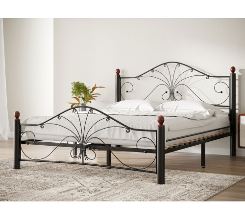 Двуспальная кровать Форвард-мебель Синди Черный, металл 140х200 см