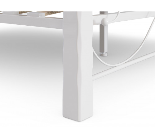 Двуспальная кровать Форвард-мебель Синди Кремовый, металл / Белый, массив 160х200 см