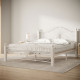 Двуспальная кровать Форвард-мебель Синди Кремовый, металл / Белый, массив 160х200 см