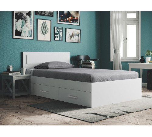 Двуспальная кровать Правила мебели Жаклин Белый 140х200 см