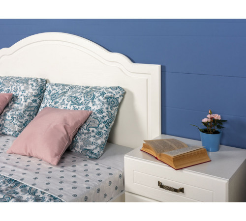 Двуспальная кровать Моби Ливерпуль  Ясень Ваниль / Белый Ясень Ваниль / Белый 160х200 см