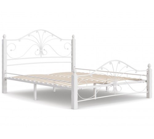Двуспальная кровать Форвард-мебель Синди Кремовый, металл / Белый, массив 160х200 см