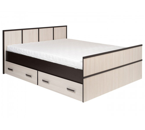 Двуспальная кровать BTS Сакура Венге / Лоредо С основанием настил 160х200 см