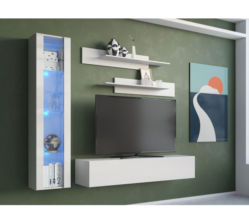 Настенная полка Правила мебели Поинт Белый матовый Белый матовый