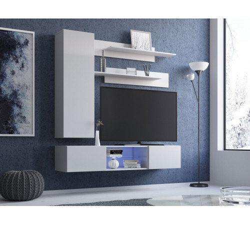 Настенная полка Правила мебели Поинт Белый матовый Белый матовый