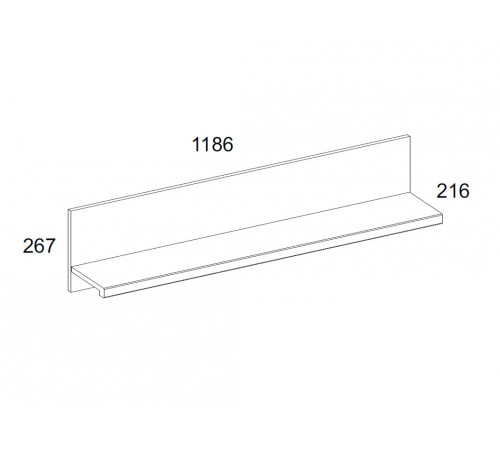 Настенная полка Анрэкс Джаз Каштан Найроби Каштан Найроби