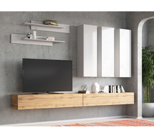 Настенная полка Правила мебели Поинт Белый матовый Белый матовый