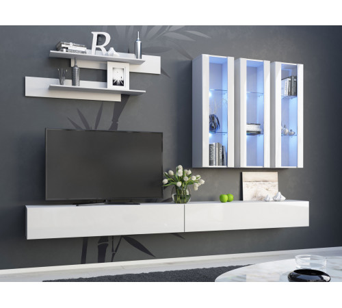 Настенная полка Правила мебели Поинт Белый матовый Белый матовый