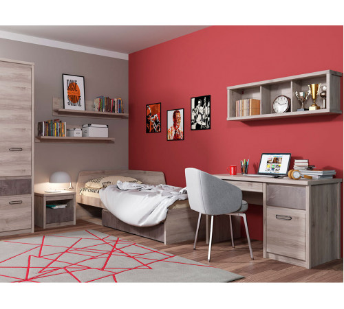 Настенная полка Анрэкс Джаз Каштан Найроби Каштан Найроби