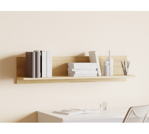 Настенная полка СВ-Мебель Ларенс Дуб золотой Дуб золотой