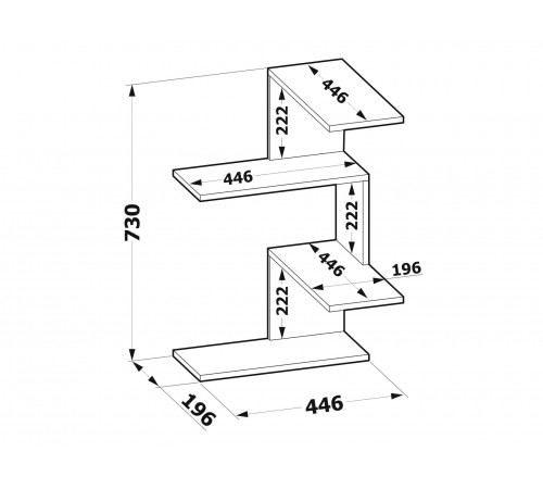 Настенная полка Сокол ПК-7 Белый Белый