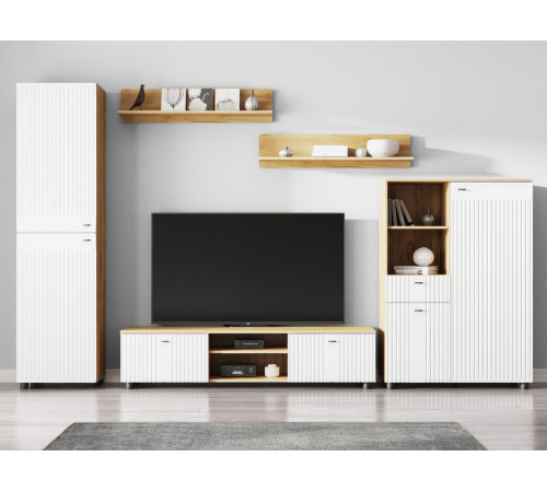 Настенная полка СВ-Мебель Ларенс Дуб золотой Дуб золотой