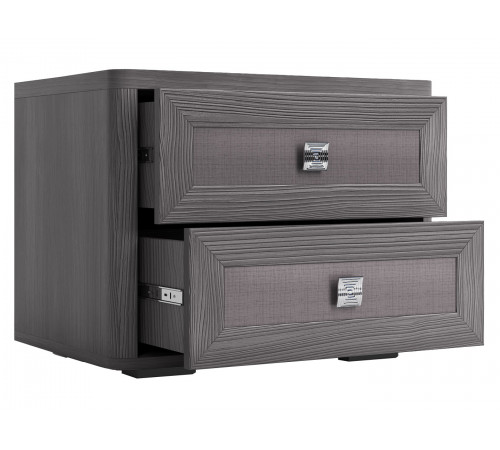 Прикроватная тумбочка Кураж Парма НЕО Лиственница темная / Экокожа дила Лиственница темная / Экокожа дила