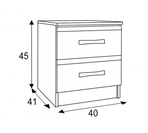 Прикроватная тумбочка BTS Сакура 2шт Венге / Лоредо Венге / Лоредо