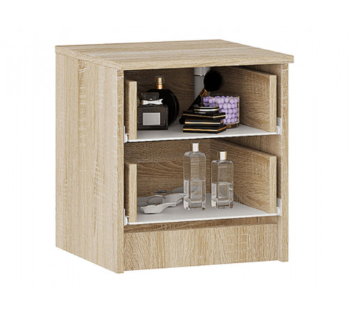 Прикроватная тумбочка BTS Сакура 2шт Дуб Сонома / Белый Дуб Сонома / Белый